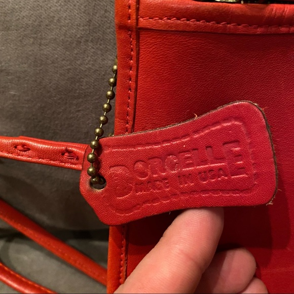 Dorcelle Vintage Red Leather Crossbody Bag $75 OBO - Picture 6 of 7